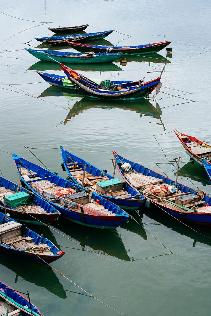 Fishermen boats, Lang Co, Vietnam