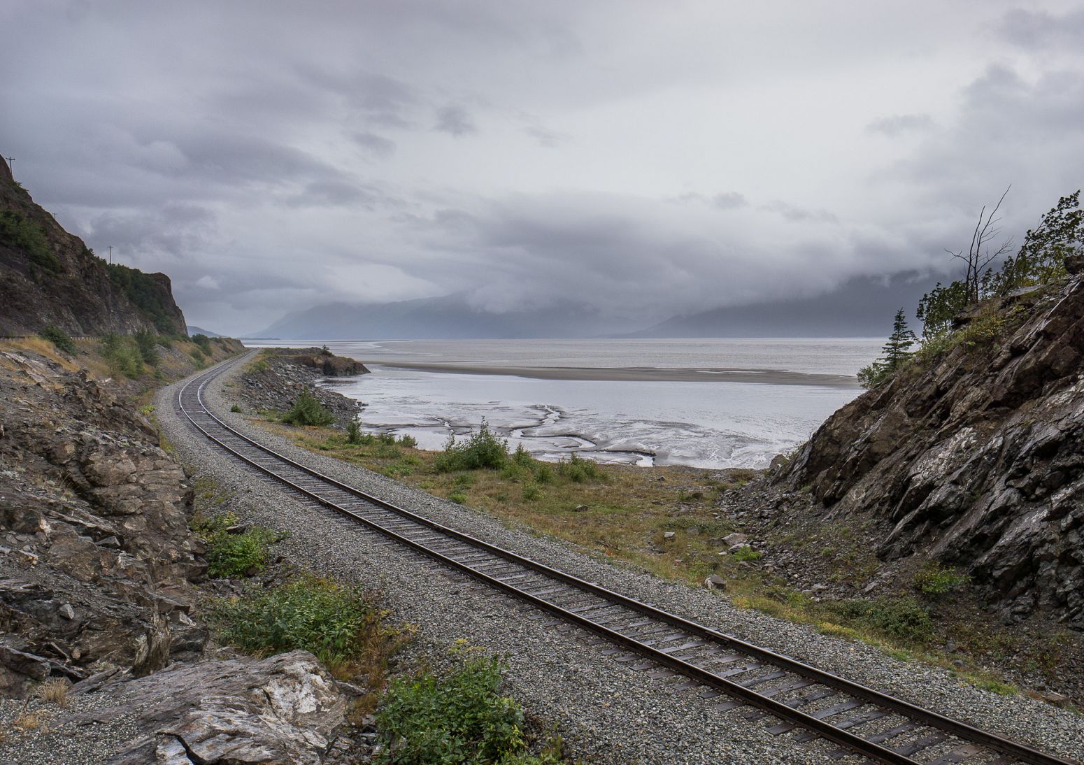 A view from Beluga Point along the Seward Hwy, Alaska, USA