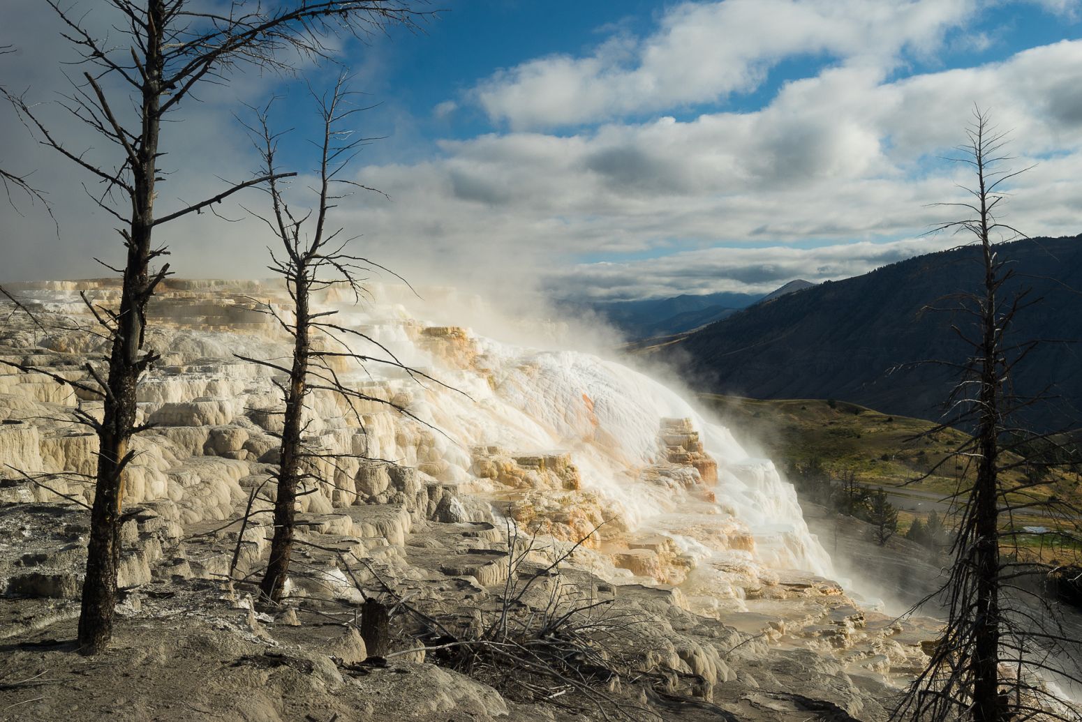 Mammoth terraces, Yellowstone NP, Wyoming, USA