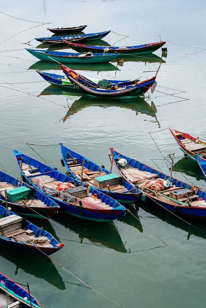 Fishermen boats, Lang Co, Vietnam