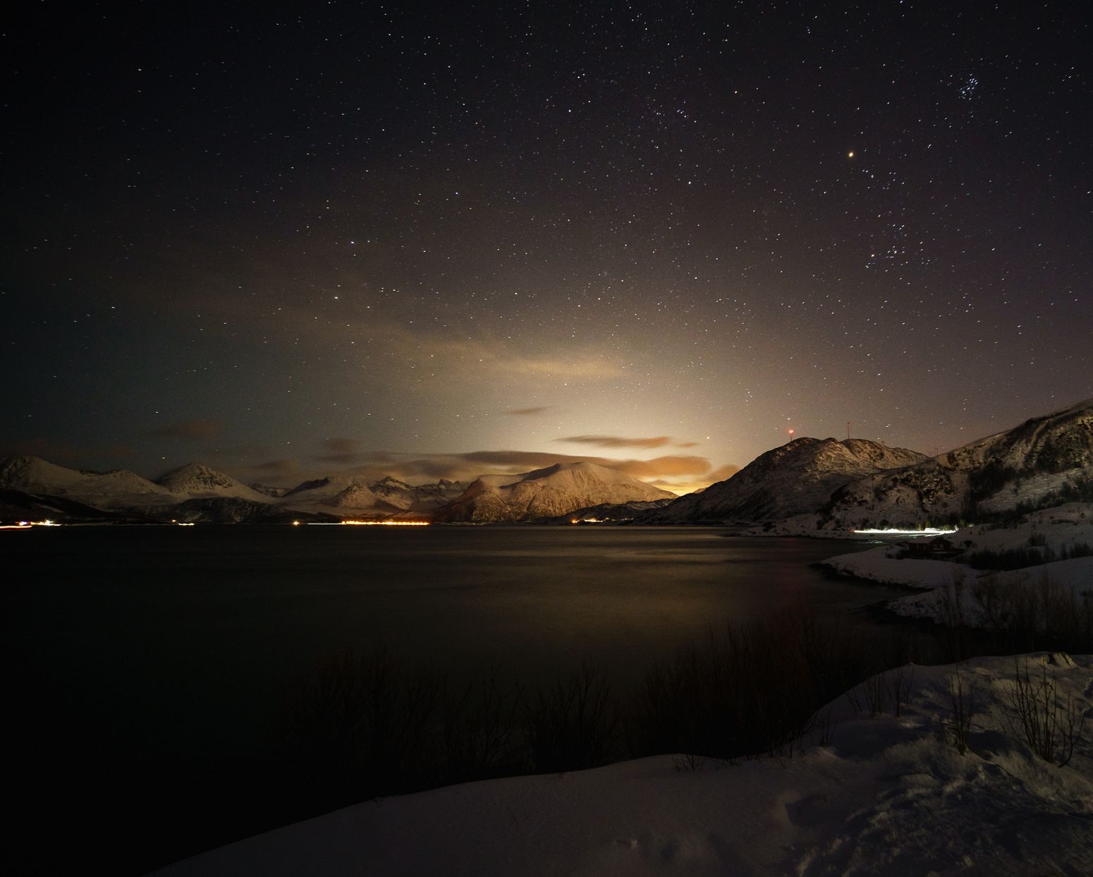 Night sky in Sommaroy, Norway