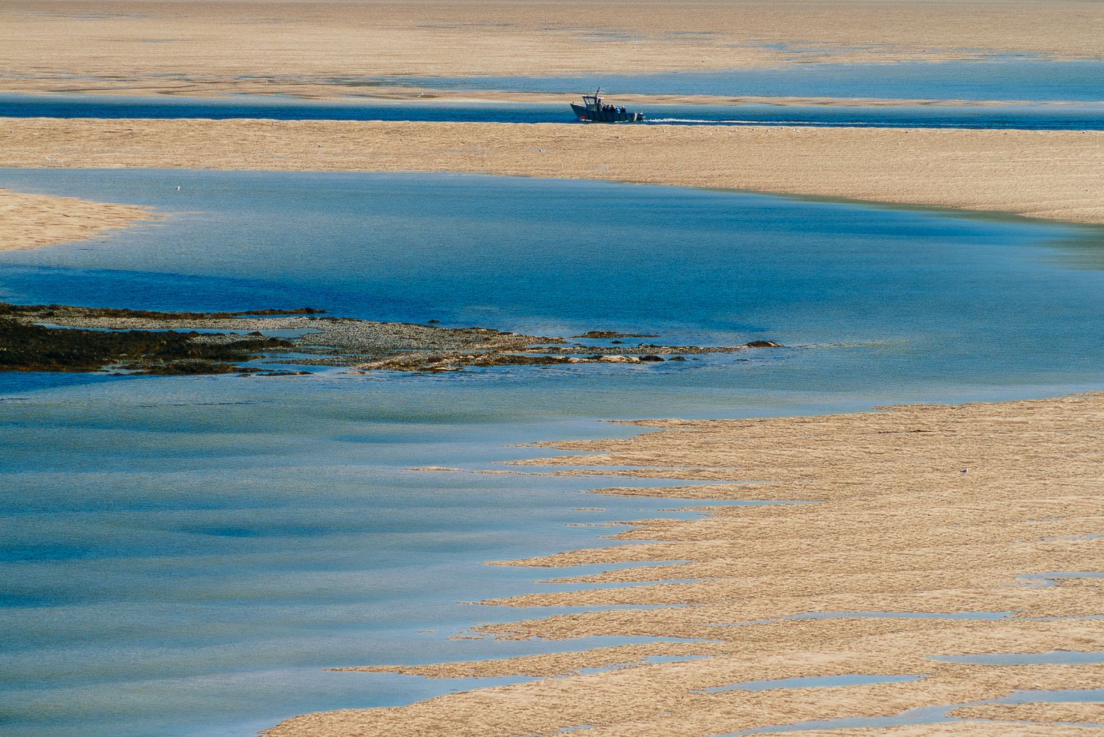 Water taxi crossing the Kyle of Durness, Scotland